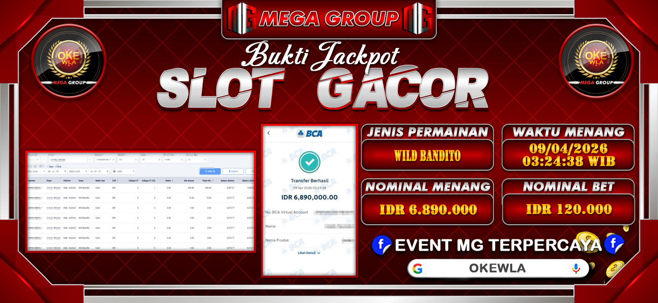 Bukti JP situs Okewla hari Kamis, 09 April 2026