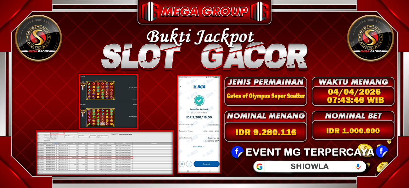 Bukti JP situs Shiowla hari Sabtu, 04 April 2026